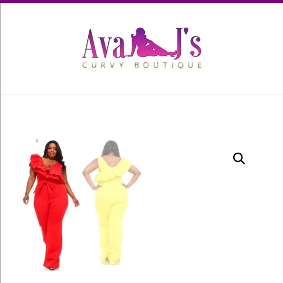 Red Ruffled Jumpsuit - Picture 1 of 2